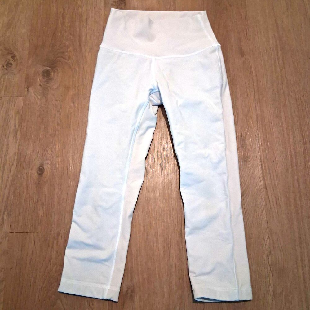 lululemon athletica Align White Solid Ankle Leggings Women’s 2 High Rise